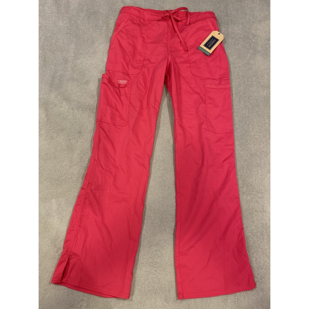 Cherokee Workwear Revolution Women's Small Pink Drawstring Scrub Pants - WW120 S